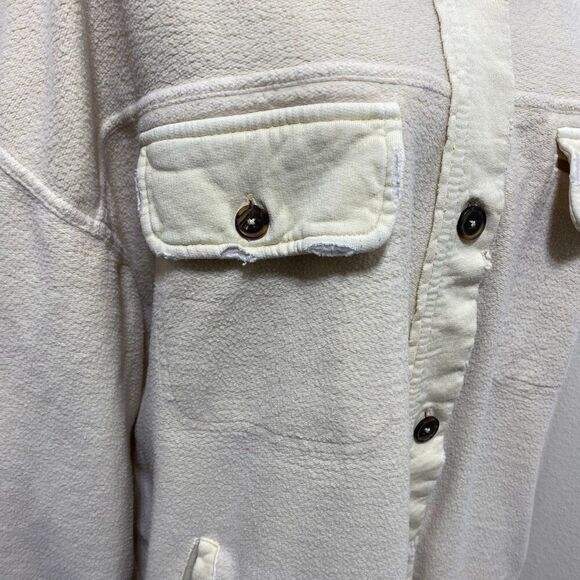 Free People Ruby Shacket Sweetheart Sunrise Cream Color Size Medium - Picture 4 of 11